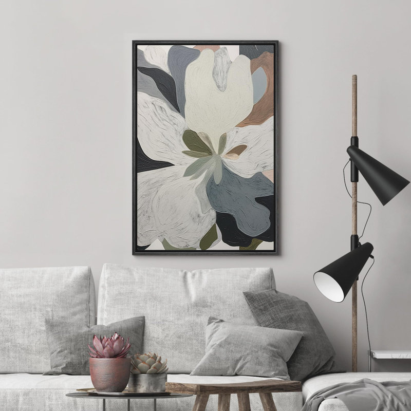 "Citrouille dans une forêt enchantée, décor d'œuvres d'art moderne Moody foncé", Cadre flottant noir, H 24 po x l 16 po