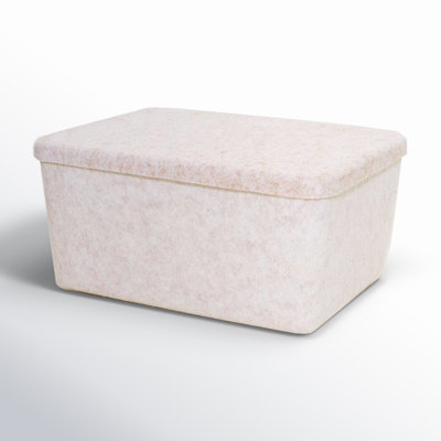 Sculpted Felt Storage Bin - Wide with Lid