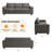 Dereon Square Arm Polyester Sofa-1599079066-1596217601