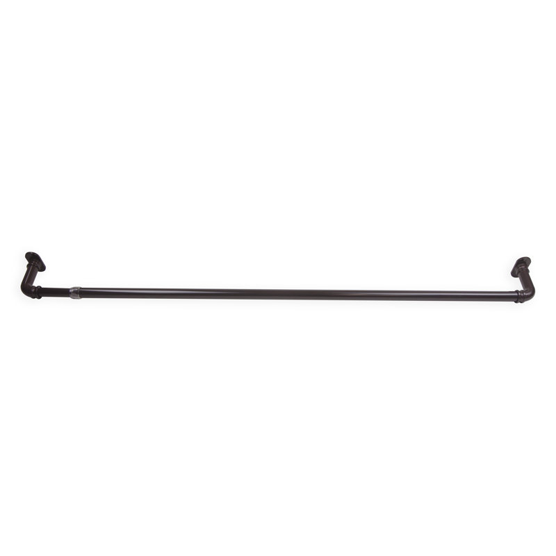 Tringle à rideaux simple occultante réglable Gershom 5/8 po, Cacao, 48 po à 84 po