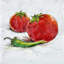«Tomatoes with Jalapeño - Contemporary Kitchen», reproduction encadrée