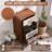 Cayden Vintage Eclectic Accent Chest with 4 Hand-Carved Drawers, Warm Walnut Wood Cabinet