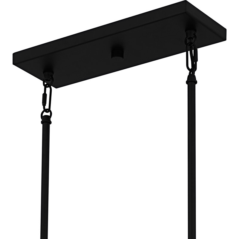 Lustre linéaire Cruz, Noir mat