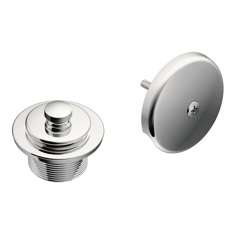 Moen Push-N-Lock Metal Tub and Shower Drain Kit, Chrome