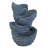 Decorative 4-Tier Nautilus Shell Water Fountain - 13.4" x 9.4" x 21.5" - Blue
