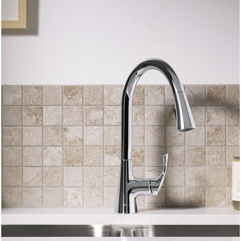 Sterling By Kohler Valton Pull Down Kitchen Faucet, Polished Chrome