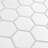 Metro 2" Hex Matte White 11-1/8" x 12-5/8" Porcelain Mosaic Floor and Wall Tile