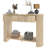 Fluted Console Table with Drawers and Open Shelf Semicircular Entryway Table in Oak Finish, Rounded Corners, Sturdy Wood Design
