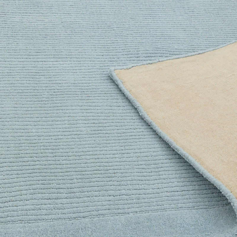 Duck Egg Handmade Modern Plain Easy To Clean Handmade Rug For Bedroom Dining Room Living Room, Rectangle 160 x 230cm, Wool