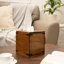 Rustic Burnt Mango Wood Square Tissue Holder – Handmade Farmhouse Tissue Box Covers-1652519538