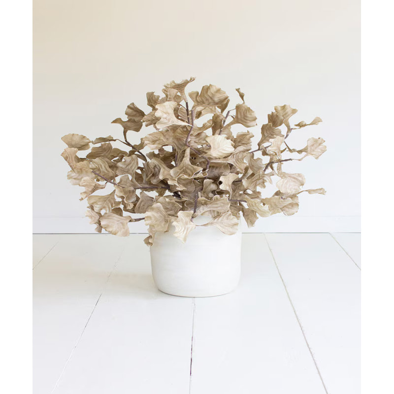 40 po. Fausse tige botanique sculpturale, grand jet décoratif de verdure artificielle