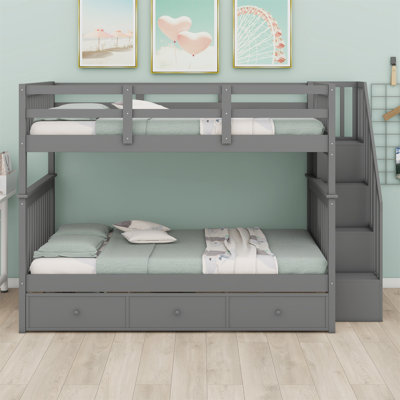 Stairway Bunk Bed With Three Drawers