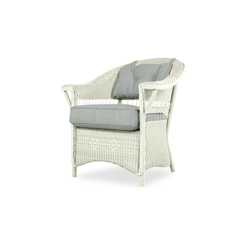 Nantucket Outdoor Dining Armchair, Callen Celadon, Ivory
