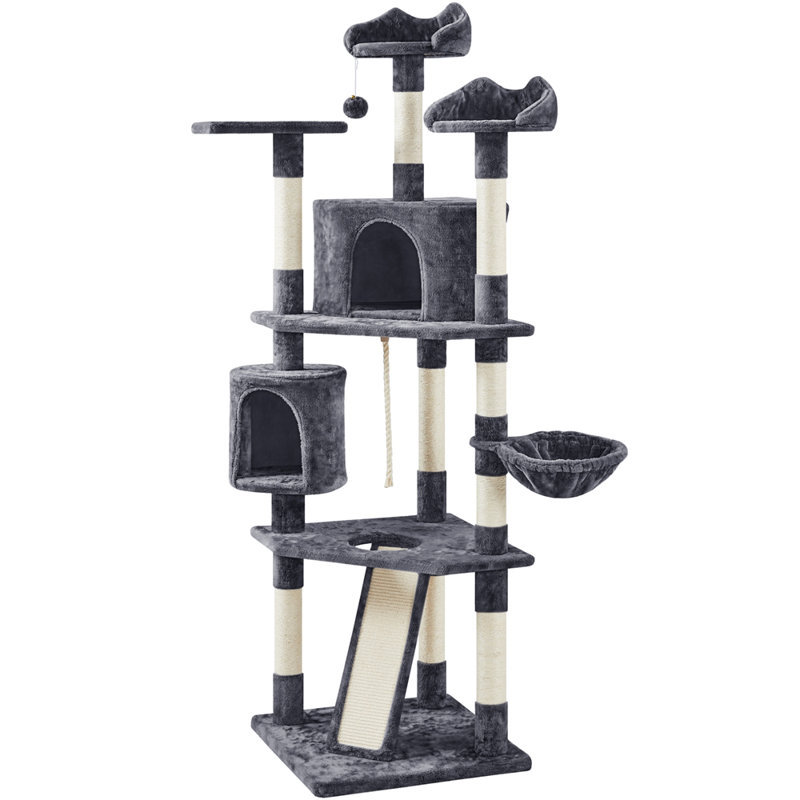 200 cm H Cat Tree / Condo, Dark Gray