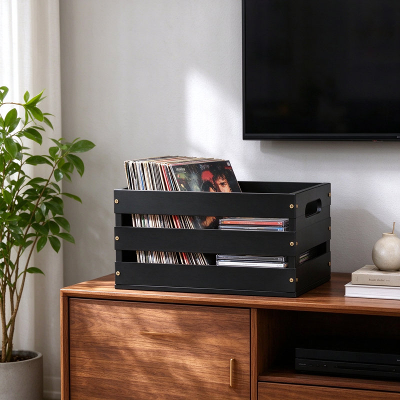 Solid Wood 9.45 " H Media Shelves