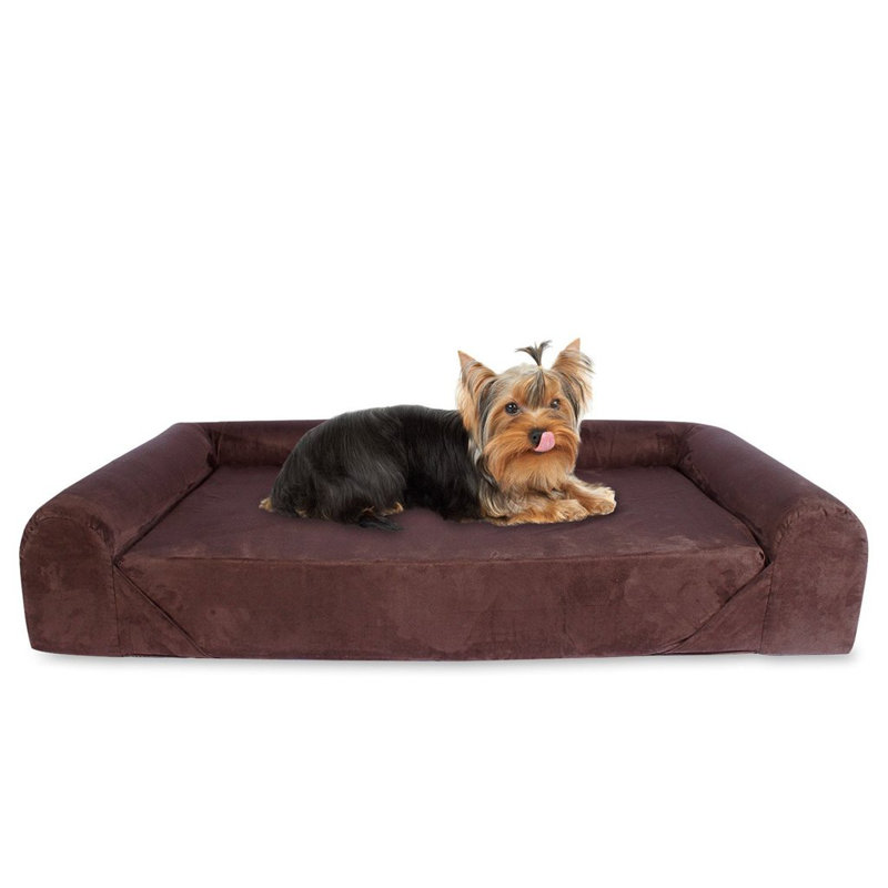 Rohan Orthopedic Cotton Pet Bed, Brown, 12cm H x 73cm W x 61cm D
