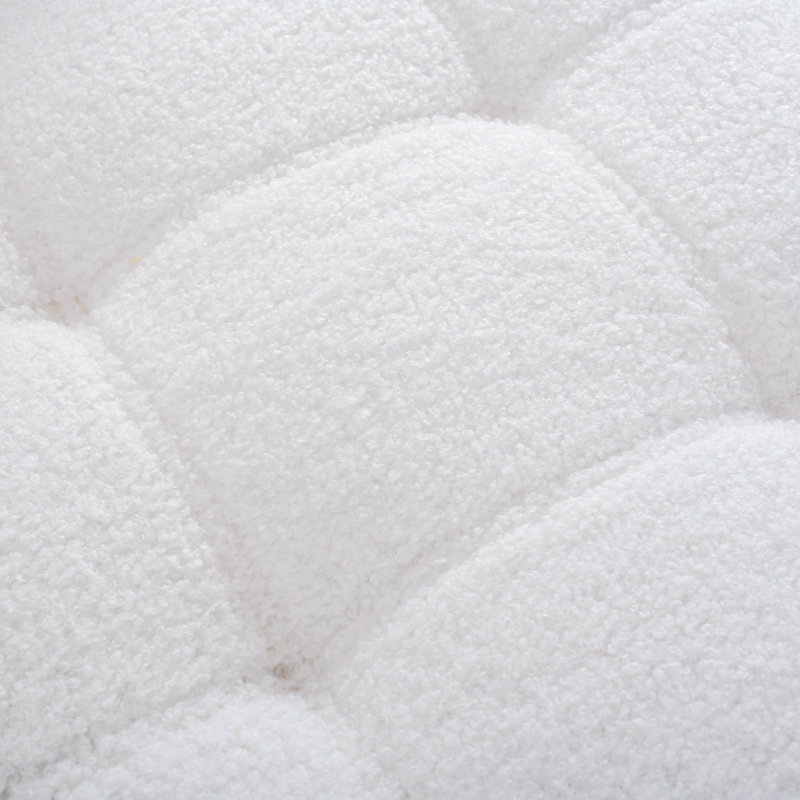 Canapé Bonard, Velours ourson blanc