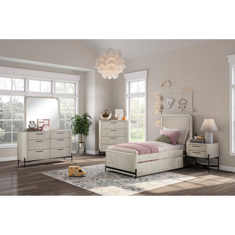 Twin Over Trundle Bed, Taupe, , Birch Veneer, Casual Transitional Design Sense, Solid Wood, Taupe Bed Featuring Trundle, Style, Wood And Main Material, 82 In Depth, 41 Width, 54.92 Height, 172.8 Lb