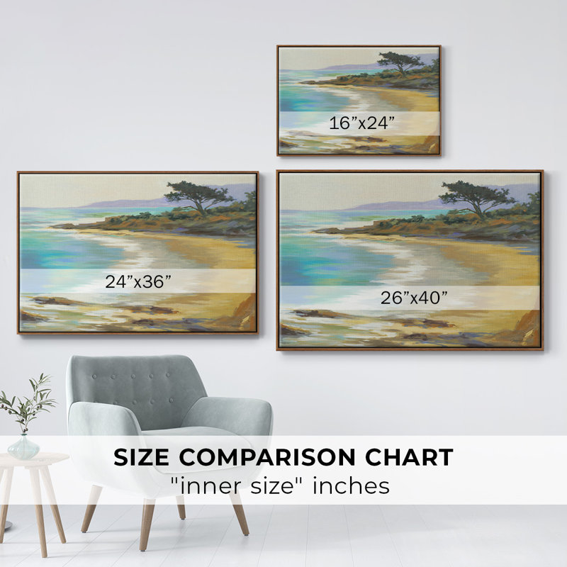 Rocky Point, reproduction d'art sur toile, Noyer, H 17 po x l 25 po x P 2 po
