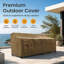 Housse de canapé de patio résistante aux intempéries avec protection en PVC respirante et durable, ourlet élastique réglable, sangles à fermeture par clic et trous-83488266-105225723