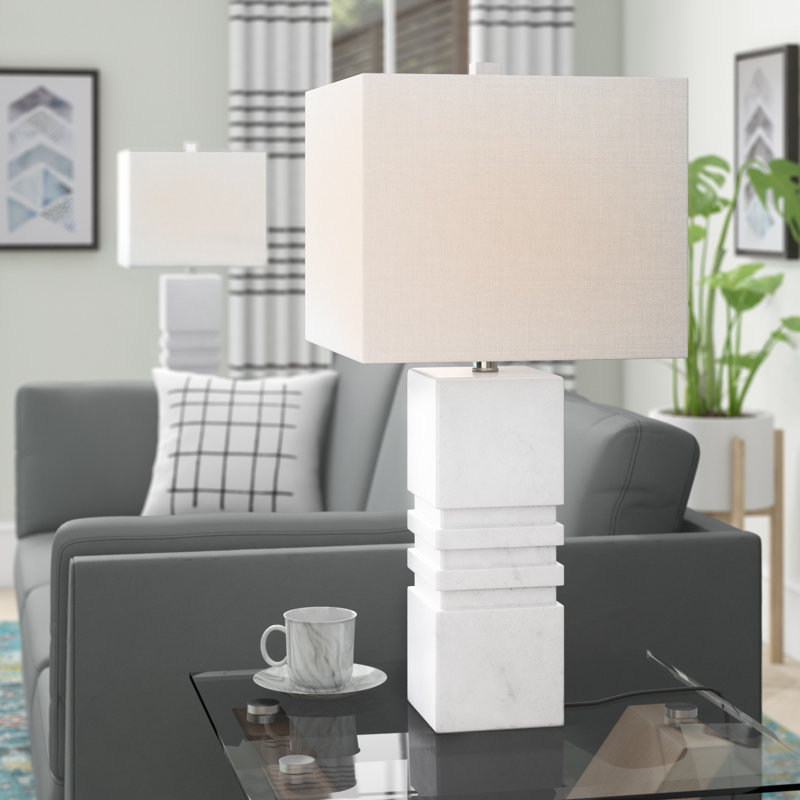 Lampe de table 27 po Reena, Blanc