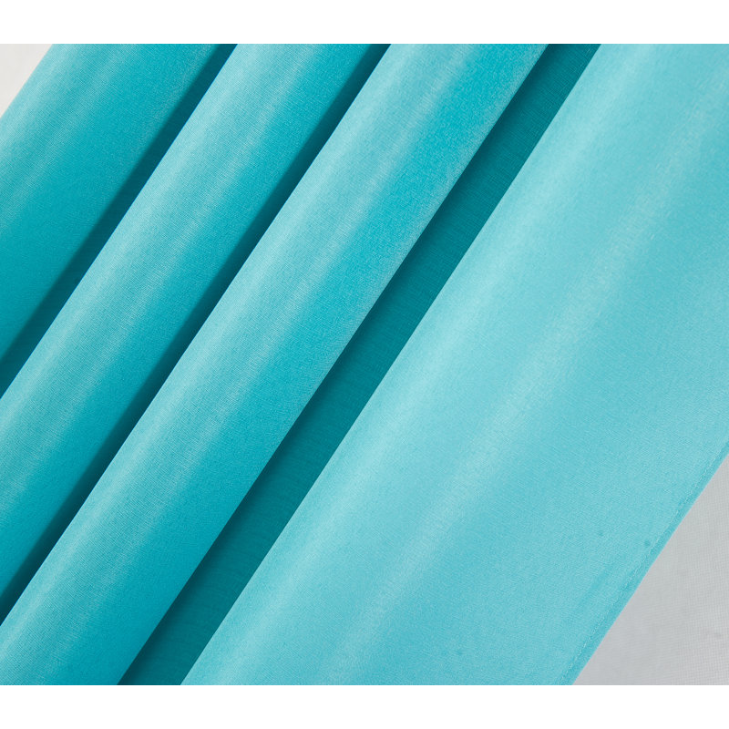 Gilbert Semi Sheer Curtain Single Panel, Turquoise