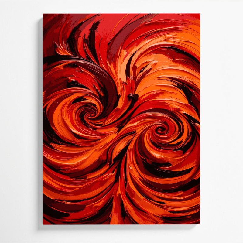 Abstract Figurative 72 Red Canvas Wall Art