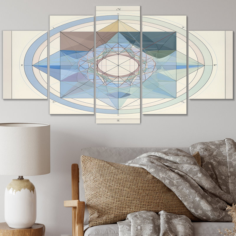 Wales - Modern Geometric Wall Decor - 5 Panels