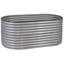 Lit de jardin surélevé ovale en acier Lemark - argenté - 79 po-378031737-378031738