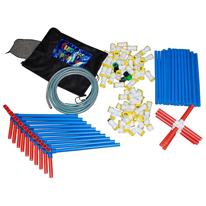Medium Sprinklers Set with Poles and Hose - Outdoor Construction Fun for Kids with Water Sprinklers