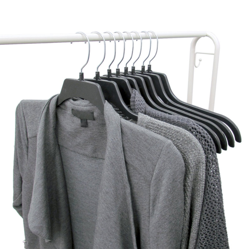  Cintre en plastique recyclé antidérapant pour robe / chandail / chandail, Paquet de 10