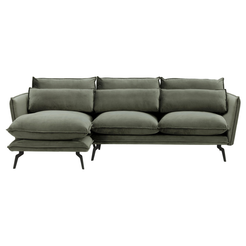 Celestial 2 Seater Corner Sofa, Dark Grey, Left Hand Facing