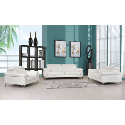 Avallone 3 Piece Standard Living Room Set