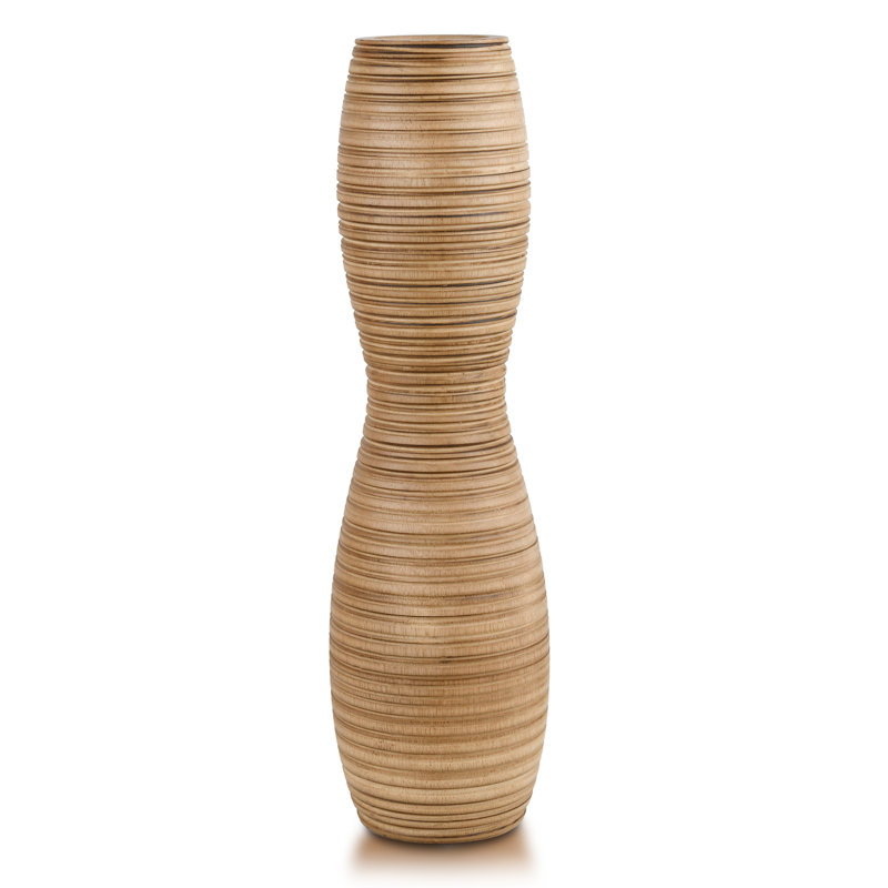 Sharan Wood Floor Vase