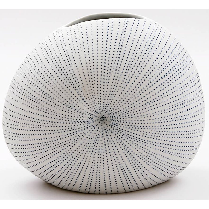 Vase de table Audres, H 6 po x l 7 po x P 3,5 po, Bleu