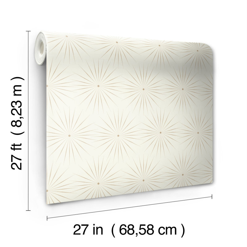 Papier peint Starlight, Blanc / argenté