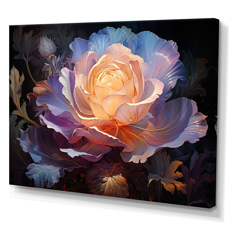 Élégance de pivoines sur toile, H 12 po x l 20 po x P 1 po, Toile tendue