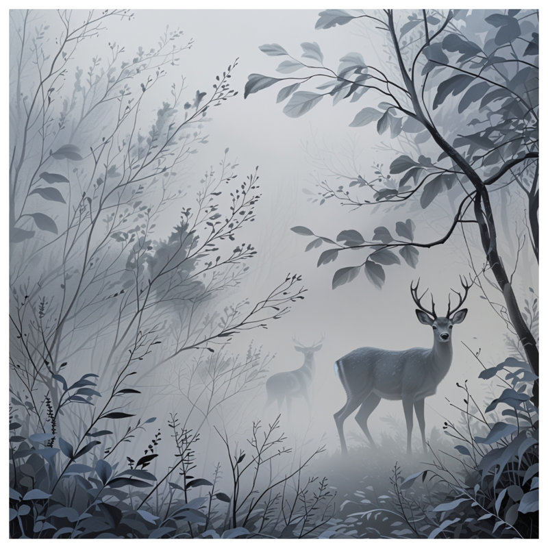 Rideaux de fenêtre Misty Forest, 50" x 80" - 1 Panel, Blockout