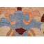 Tapis oriental orange / beige en laine noué à la main 8 pi 7 po x 9 pi 11 po Oriental