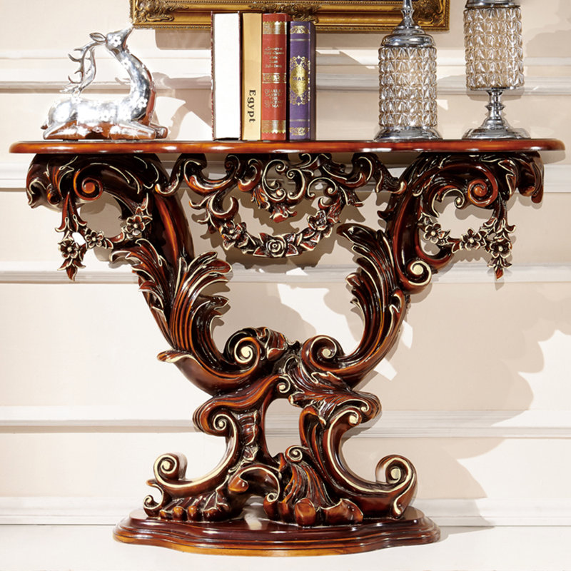 Console luxueuse de style européen, Brun