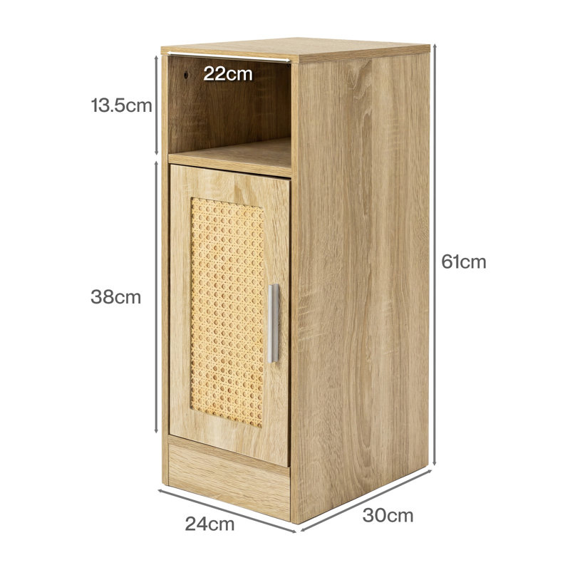 24 cm W Bedside Table