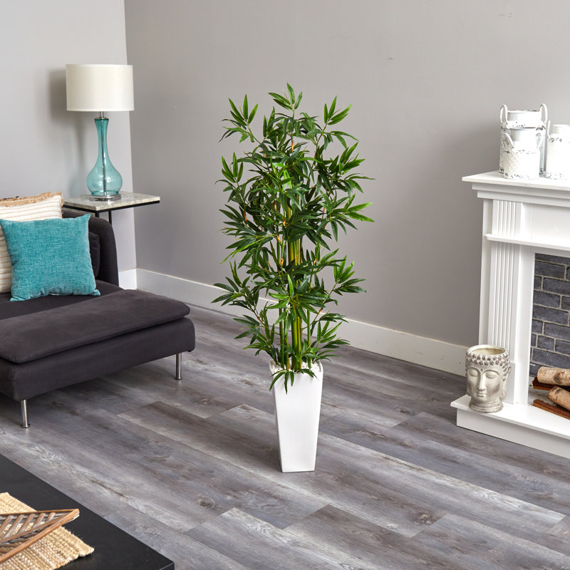 Arbre de bambou artificiel 39" en pot de fleurs