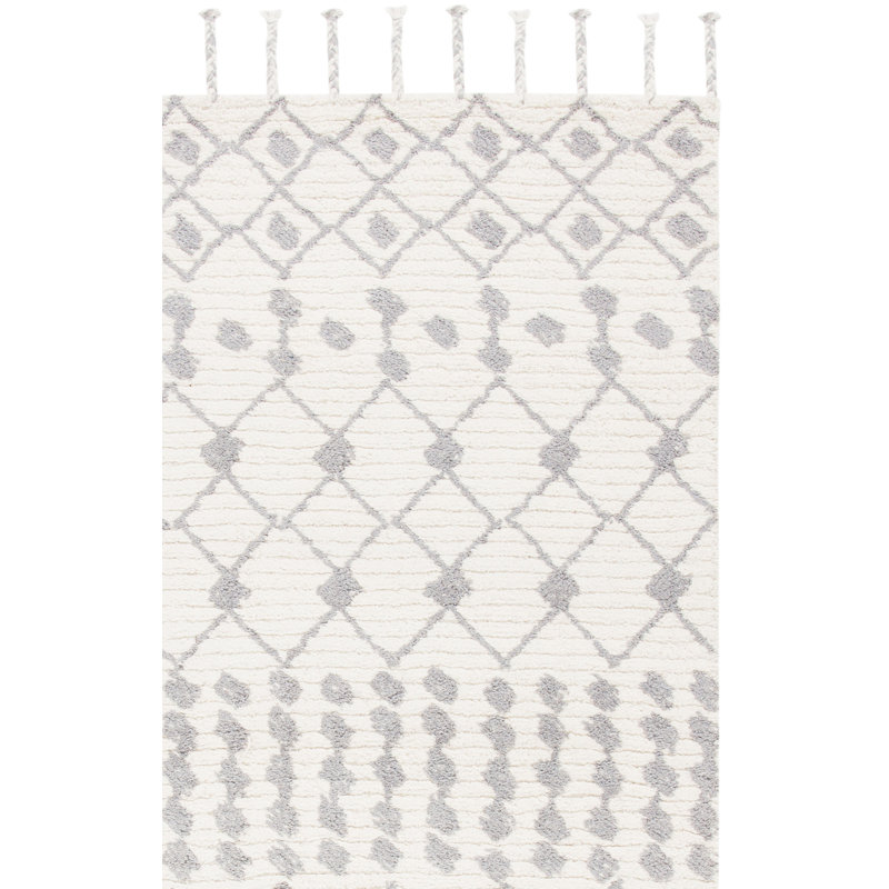 Aitkin Hand Tufted Wool Southwestern Rug, Rectangle 4' x 6'
