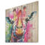 Coloré girafe majestueuse colorée - girafe sur bois-806158491