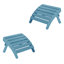 Repose-pieds extérieur pliable en plastique toutes saisons Adirondack (deux ensembles)