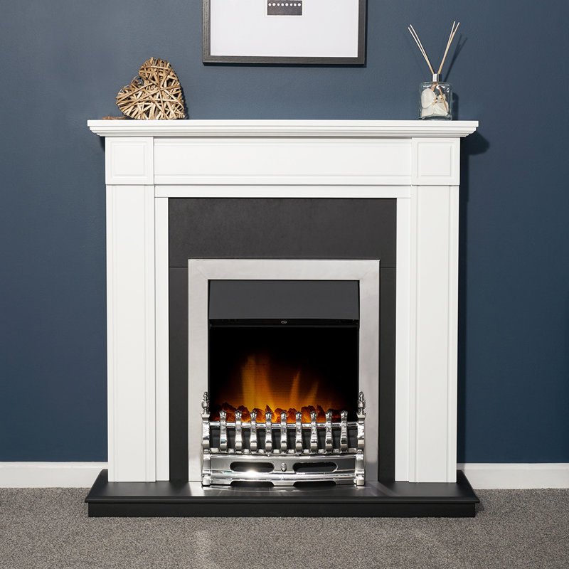 Blenheim Adam 50.7cm W Fireplace Insert with 6824.28 BTU, Chrome