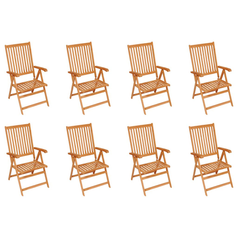 Chaise de jardin inclinable en teck Brault, Brun