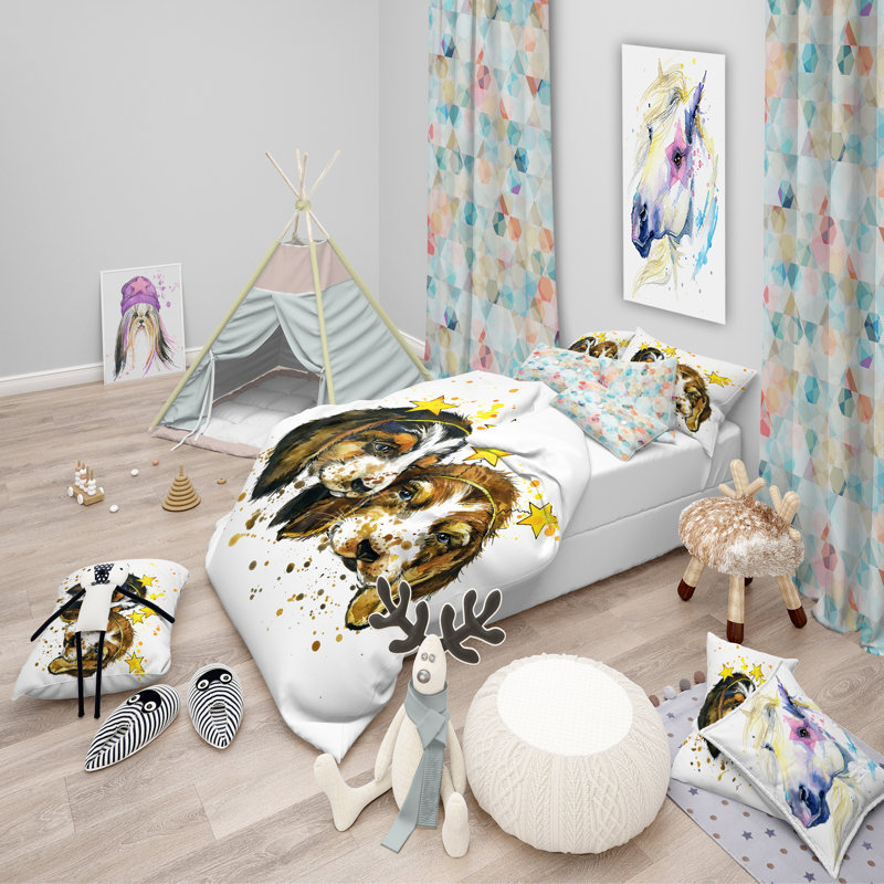 Ensemble de housse de couette moderne et contemporaine, Housse de couette double / grand et 2 taies
