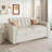Sofas 2-in-1 Convertible Sofa Bed for 2, Woven Polyester | Beige | Polyester