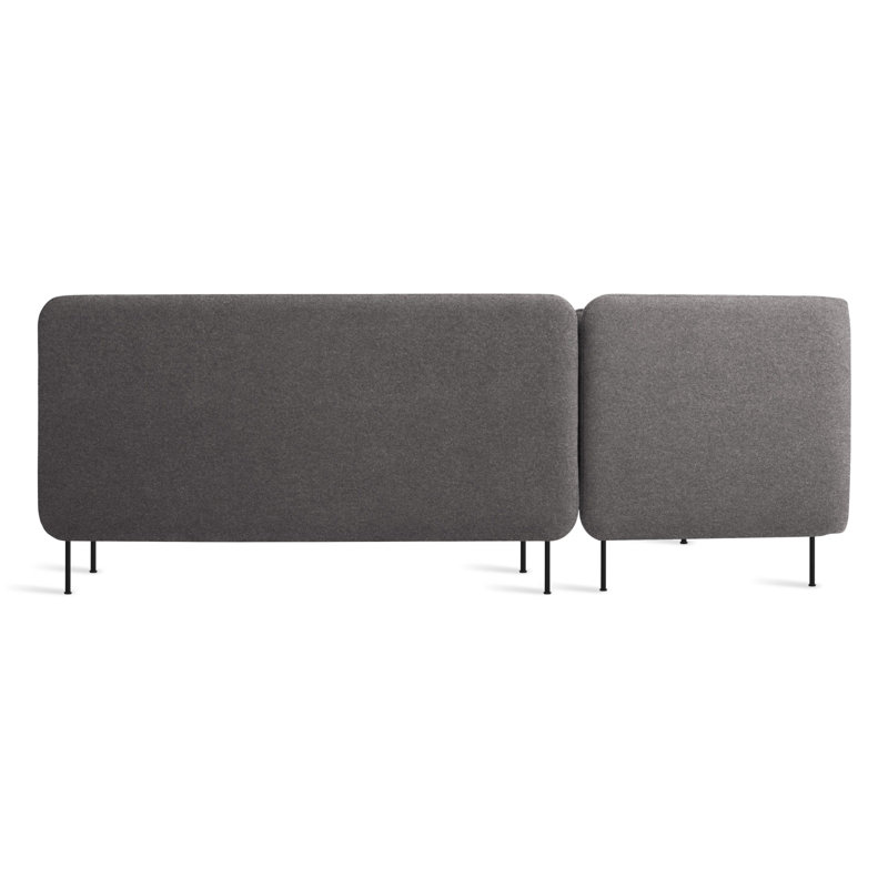 Bloke Chaise Sectional, Tait Stone Textured Basketweave, Left Hand Facing